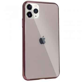 Чохол для телефону iPhone 11 Pro Glass TPU, бренд: невідомий, колір: рожеве золото, тонкий, з протиударним захистом