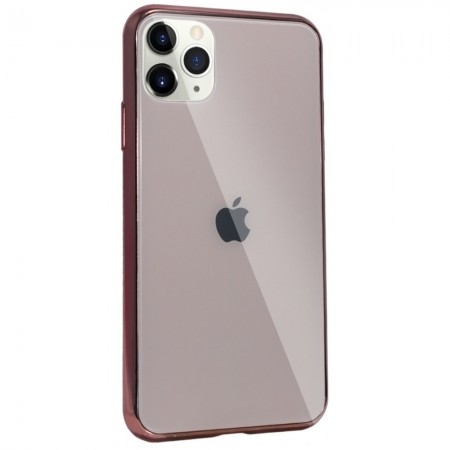 Чохол для телефону iPhone 11 Pro Glass TPU, бренд: невідомий, колір: рожеве золото, тонкий, з протиударним захистом