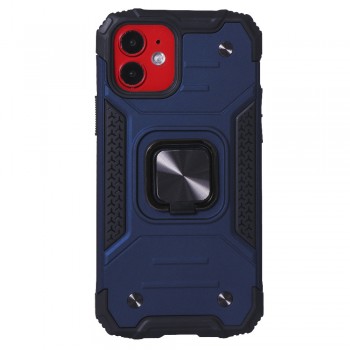 Захисний чохол для iPhone 12 Mini Ring Full Protect Case з тримачем кільцем, глибокий синій