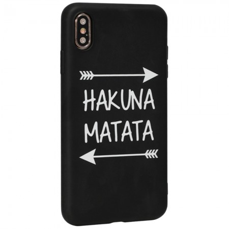 Чохол для iPhone XS Max Viva Print, стильний дизайн Hakuna Matata, захист від ударів, антивібраційний матеріал