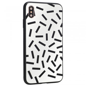 Чохол для телефону iPhone Xs Max, TPU, з білим принтом, гнучкий та легкий