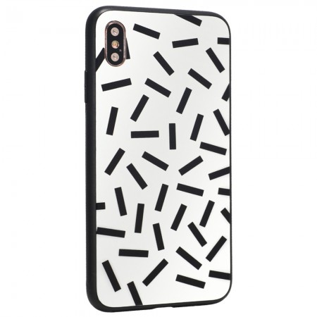 Чохол для телефону iPhone Xs Max, TPU, з білим принтом, гнучкий та легкий