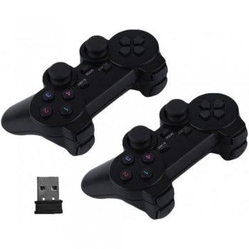 Набір бездротові геймпади джойстики Wireless Controller 1032, 2.4G, USB, 2 шт. в комплекті, чорний