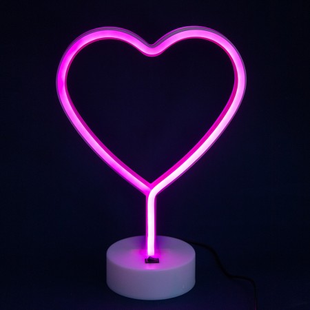 Ночной светильник Neon Lamp series Heart, розовый