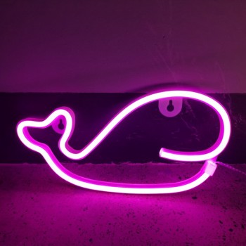 Нічний світильник Neon Sign Whale
