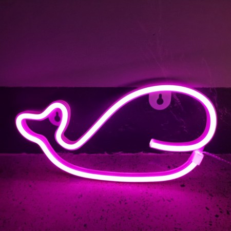 Нічний світильник Neon Sign Whale