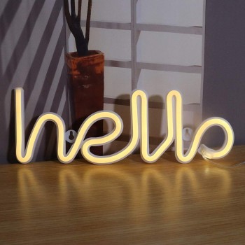 Нічний світильник Neon Sign Hello