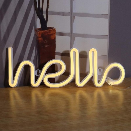 Нічний світильник Neon Sign Hello