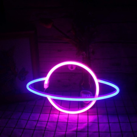 Нічний світильник Neon Lamp series Jupiter, рожевий