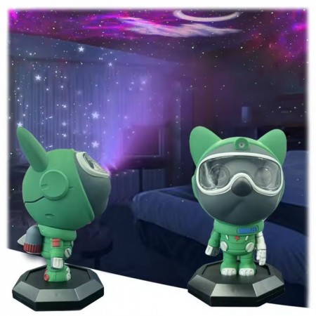 Нічний світильник-проектор Dog Star Light MD096, багато кольоровий, кут проекції 360 градусів, регульована яскравість та швидкість туманності