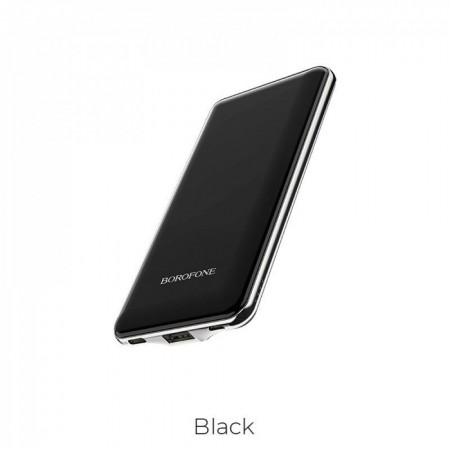 Power Bank 10000 mAh Borofone BT331 з LED індикатором, вхід Micro-USB/USB-C, вихід USB, полімерна літієва батарея, ABS+PC корпус, розмір 140x68x16 мм.