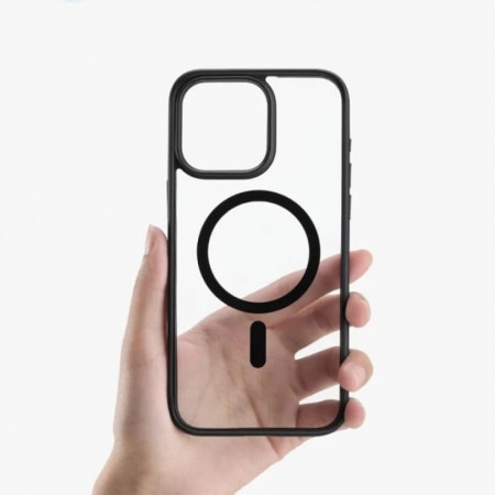 Захисний чохол Rock Guard Series TPU з MagSafe для iPhone 15 Pro Max, титановий чорний, стійкий до ударів, легкий і тонкий