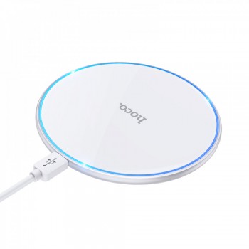 Бездротовий зарядний пристрій 15W Veron — білий, швидка зарядка, сумісність з iPhone та Android