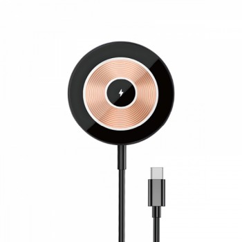 Беспроводна зарядка WiWU Wi-W007, бренд Veron, швидка зарядка, сумісність з Qi-пристроями, компактний дизайн