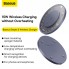 Бездротова зарядка Magnetic Wireless Charger 15W Baseus (CCJJ05) Simple Series 2, 5V-12V вхід, 15W вихід, компактний розмір 92x92x6,5 мм, вага 49 г