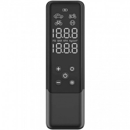 Портативний автомобільний насос Wiwu Wi-Ai001 з дисплеєм та захистом від вологи, тиск 4-150 псл, шум 85 дБ, довжина шнура 3 м, робоча температура 0-35°C