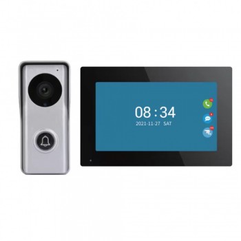 IP-камера відеодомофон Joneytech VD-IP06C+D7 з роздільною здатністю 1080P, кутом огляду 140°, підтримкою Wi-Fi, нічним баченням та функцією запису відео.