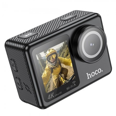 Екшн камера Hoco DV101 - 4K/30fps, 16 МП, сенсор Sony175, HDMI, WiFi, водонепроникність до 30 м, акум 900 мАг, розмір 60,3x43,3x31,5 мм, вага 58 г
