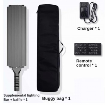 Лампа видеосвіт LED RGB Veron R1000 ручний 40x6.5 cm 204 Lights потужність 18W, температура 3000K-6000K, кут 360°, CRI 95