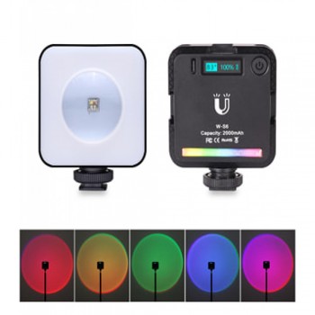 Лампа відеосвітло LED W-S6 RGB, 2500-9000K CRI95+, батарея 2000 мАг