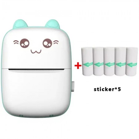 Дитячий принтер C9 Blue, компактний, з функцією друку з телефону, яскраві кольори