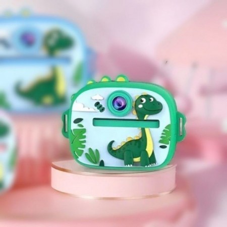 Дитяча камера AM-300 Print Camera Dino Green з миттєвим друком і екраном 2,4 дюйма
