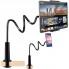Тримач для телефону гнучкий універсальний Ipaid Lazy, чорна, 360° обертання, кріплення до 110 мм, довжина 700 мм