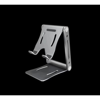 Підставка для телефону Metal, срібляста, складана, з регулюванням кута нахилу
