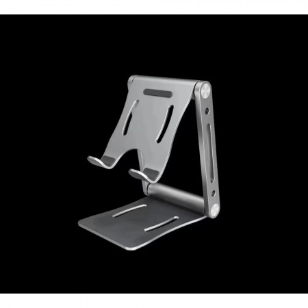 Підставка для телефону Metal, срібляста, складана, з регулюванням кута нахилу