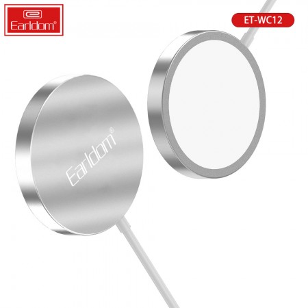 Бездротовий зарядний пристрій Earldom ET-WC12, до 15 Вт, алюмінієвий сплав