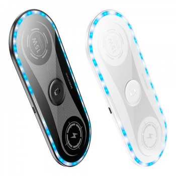 Бездротовий зарядний пристрій 3 в 1 Borofone BQ14 — 22,5 Вт, швидка зарядка QI 3.0, сумісність з телефонами та годинами