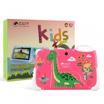 Дитячий планшет CCIT KT600 PRO 128 Gb з динозавром для дітей рожевий - Pink