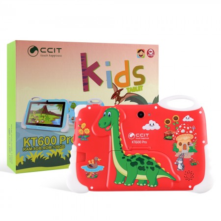 Дитячий планшет CCIT KT600 PRO 128 Gb з динозавром для дітей червоний - Red