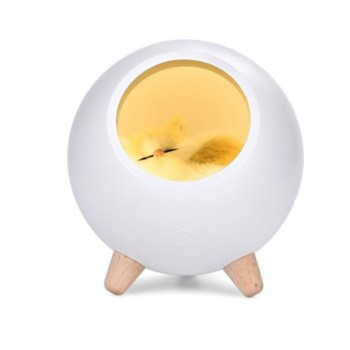 Нічний світильник Led Cat House, білий, сенсорний