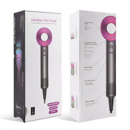 Фен  Leafless Hair Dryer Metal 5 в 1 з насадками для сушіння, укладки та іонізацією