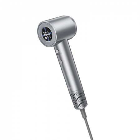 Фен Hoco HP10, сірий, потужність 1600 Вт, 2 швидкості, 4 температури, 620 мільйонів негативних іонів