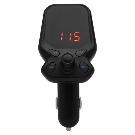 FM-модуль MP3 S30 Veron з Bluetooth 5.0, 2 USB-порти, ЖК-дисплей 1,77 дюйма, швидка зарядка, шумозаглушення, функції гучного зв'язку.