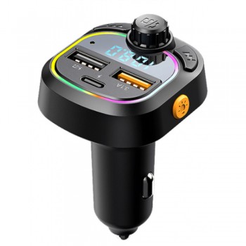 FM Модулятор MP3 Veron з підтримкою Bluetooth 5.0, USB виходами 5V 3.1A і 5V 1.0A, частота 87,5-108,0 МГц, робоче напруження 12-24 В.