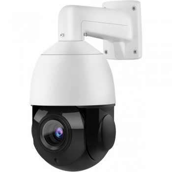 IP-камера 4Мп HD POE AI Smart PTZ біла - Model: PT-IP54F (IP66), кут огляду 360°, ІК-підсвітка, метал, 12В, 20Вт, 27,9x17,8x17,8 см, 1,81 кг, для спостереження.