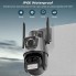IP-камера Besder P10QS-9MP з 3 об'єктивами та сиреною, зум, комплект з зарядним пристроєм, ICSEE