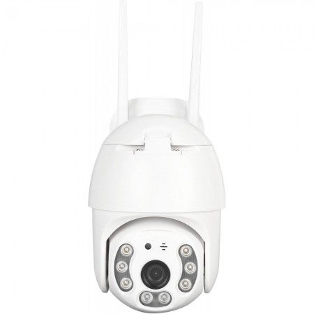 Улична IP WiFi камера 3MP HD IPC-V380-Q8-1 з двосторонньою підтримкою голосової зв'язку, ІП66, відеоспостереження з віддаленим доступом та нічним режимом, управління поворотом і збільшенням, підтримка TF до 128 ГБ, роздільна здатність 1920x1080, кодек H.2