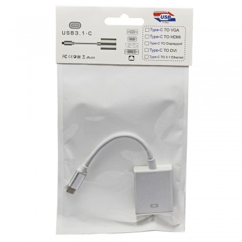 Адаптер Type C - VGA (F) Baseus 0.1m, підтримка роздільної здатності до 1080p