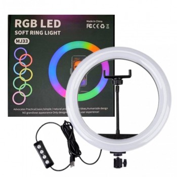 Кільцева лампа IOX RGB LED 33 см MJ-33 Кільцева лампа IOX RGB LED 33 см MJ-33
