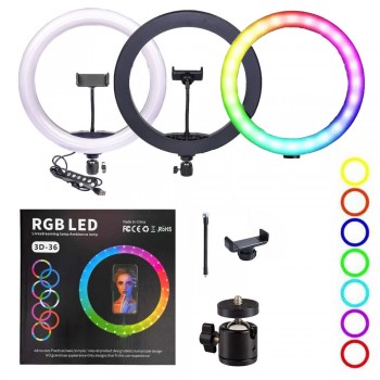Кільцева лампа LED IOX RGB 36 см 3D-36