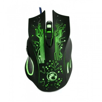 Провідна ігрова миша X9, ABS, 800/1200/1600/2400 DPI, 6 клавіш, автоматична дихаюча LED-лампа