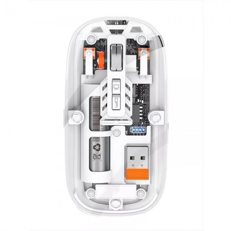 Ігрова миша Printme M233, прозора, оптична, амбідексторна