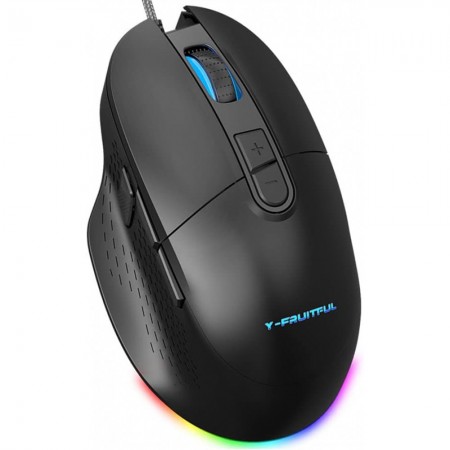 Ігрова дротова миша M63 RGB, 192 чіп, до 6400 DPI, антипотіливе покриття