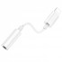 Адаптер перехідник Lightning на 3.5 мм Hoco LS34, білий, довжина 80 мм, підтримка мікрофона