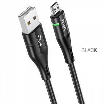 Кабель Hoco U93 Shadow Micro USB, чорний, 2.4A, 1.2 м Кабель Hoco U93 Shadow Micro USB, чорний, 2.4A, 1.2 м