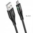 Кабель Hoco U93 Shadow Micro USB, чорний, 2.4A, 1.2 м